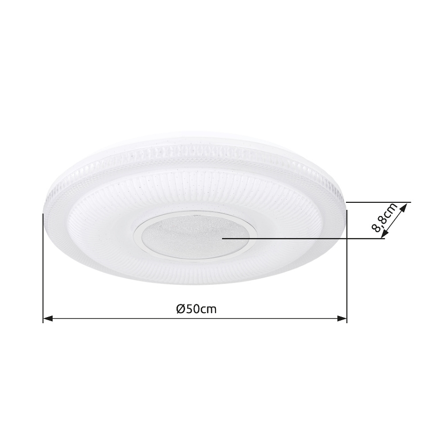 Globo - LED Dimmable ceiling light LED/30W/230V 3000-6500K d. 50 cm white Wi-Fi Tuya + remote control