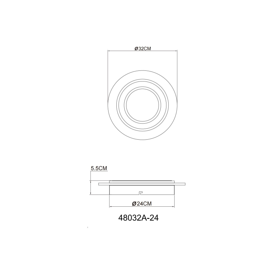 Globo - LED Ceiling light LED/24W/230V 3000K d. 32 cm