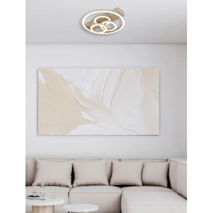 Globo - Dimmable LED ceiling light, 40W/230V, 2700-6500K, Ø 35×33 cm, brass finish + remote control