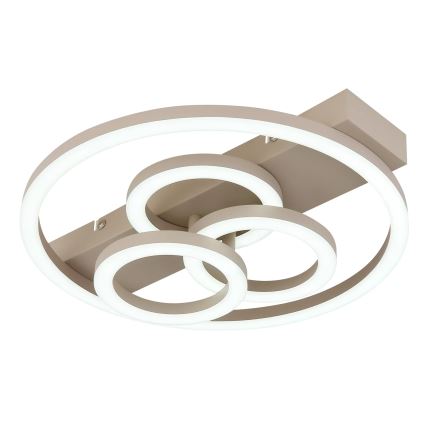 Globo - Dimmable LED ceiling light, 40W/230V, 2700-6500K, Ø 35×33 cm, brass finish + remote control