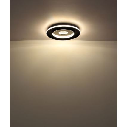 Globo - LED Dimmable ceiling light LED/30W/230V 2700-6500K d. 52,5 cm black + remote control
