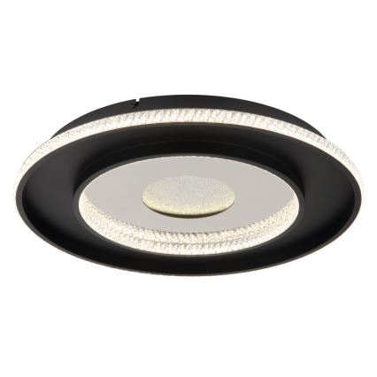 Globo - LED Dimmable ceiling light LED/30W/230V 2700-6500K d. 52,5 cm black + remote control