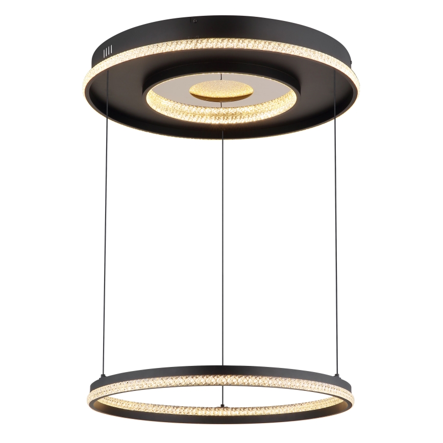 Globo - LED Dimmable chandelier on a string LED/54W/230V 2700-6500K d. 60 cm black + remote control