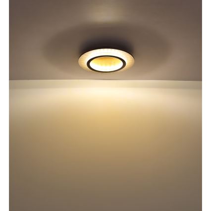 Globo - LED Ceiling Light LED/24W/230V 3000/4000/6500K Ø 35 cm black