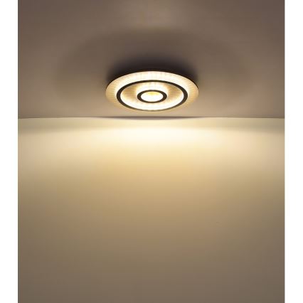 Globo - Dimmable LED Ceiling Light LED/40W/230V 3000-6500K Ø 45 cm Black + Remote Control