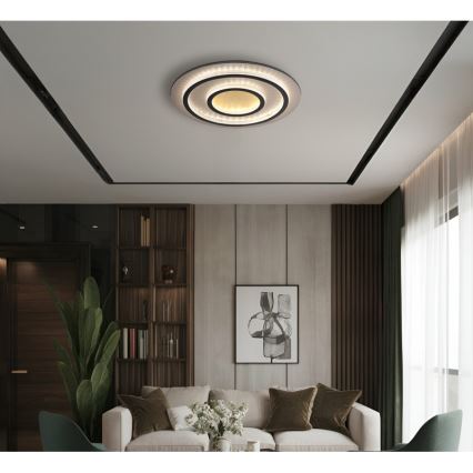 Globo - Dimmable LED Ceiling Light LED/60W/230V 3000-6500K Ø 55 cm Black + Remote Control