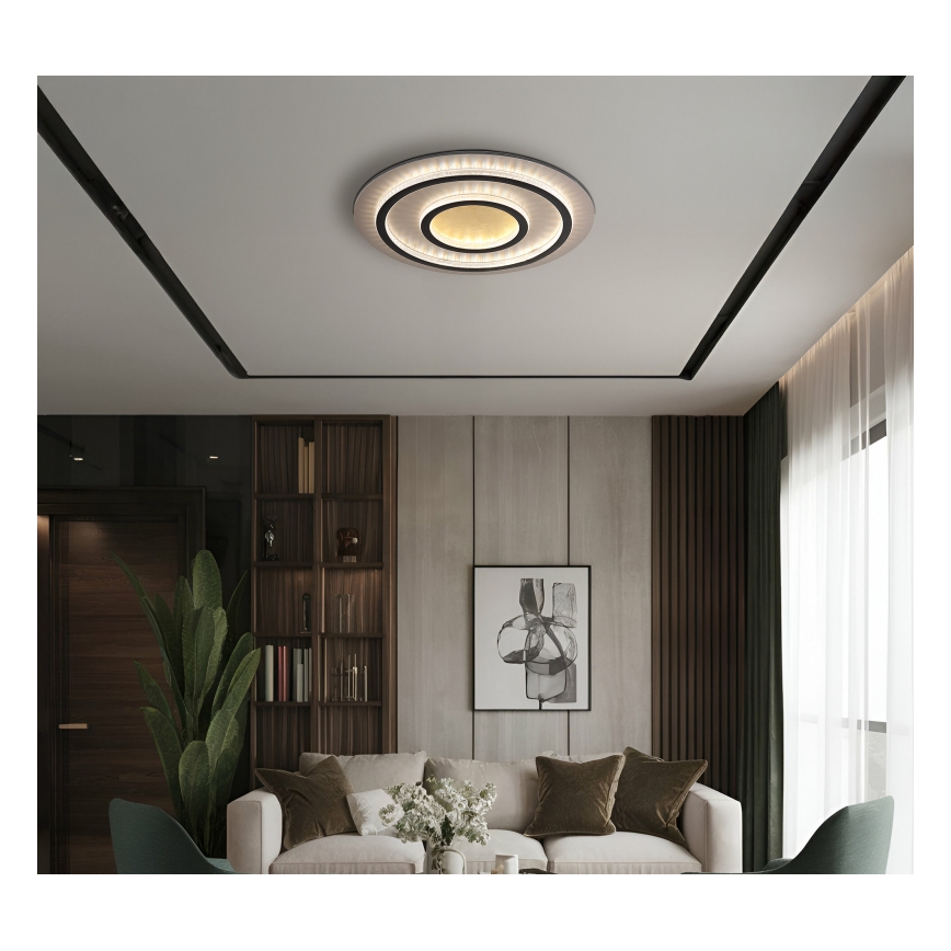 Globo - Dimmable LED Ceiling Light LED/60W/230V 3000-6500K Ø 55 cm Black + Remote Control