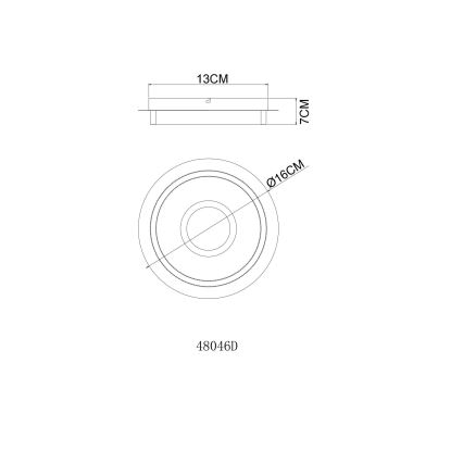 Globo - LED Ceiling Light LED/8W/230V 3000K Ø 16 cm