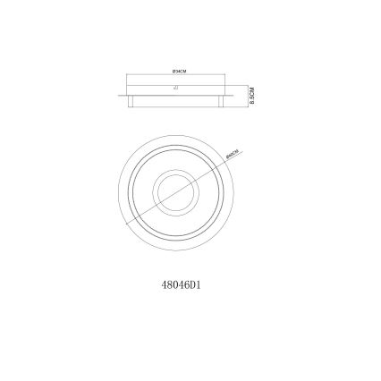 Globo - LED Ceiling Light LED/24W/230V 3000K Ø 40 cm