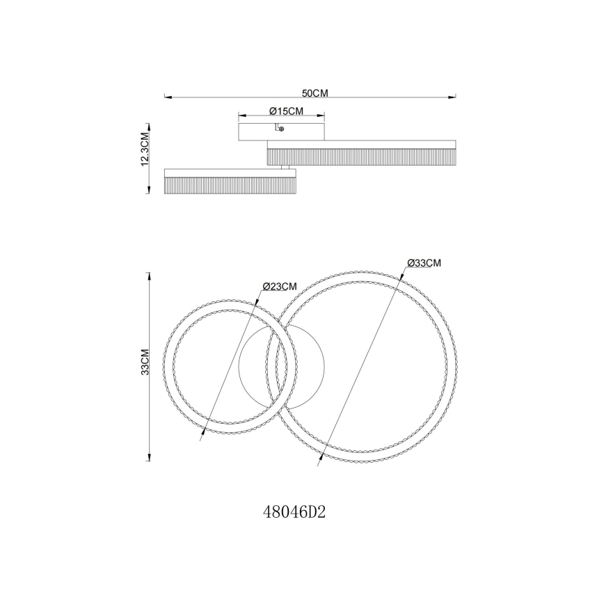 Globo - LED Ceiling Light LED/24W/230V 3000K 33x50 cm