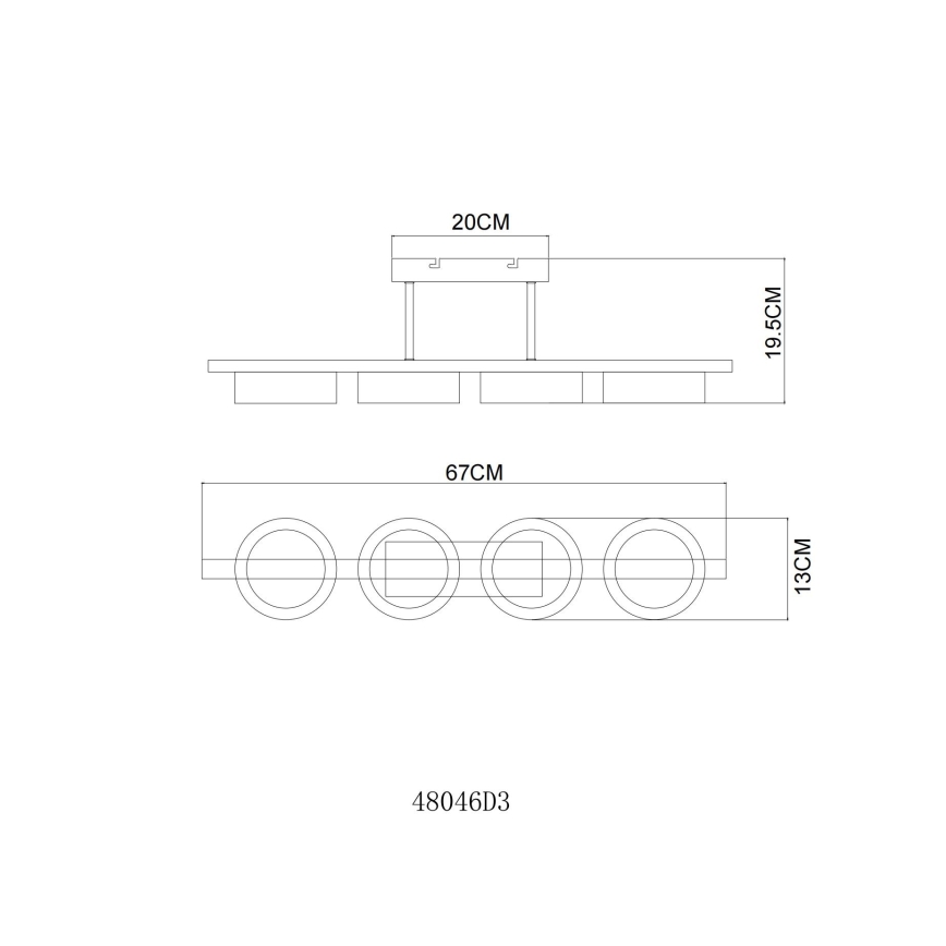 Globo - LED Flush-Mount Chandelier LED/24W/230V 3000K
