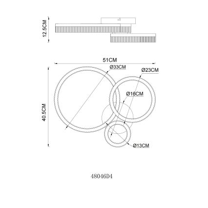 Globo - LED ceiling light LED/24W/230V 3000K 40,5x51 cm