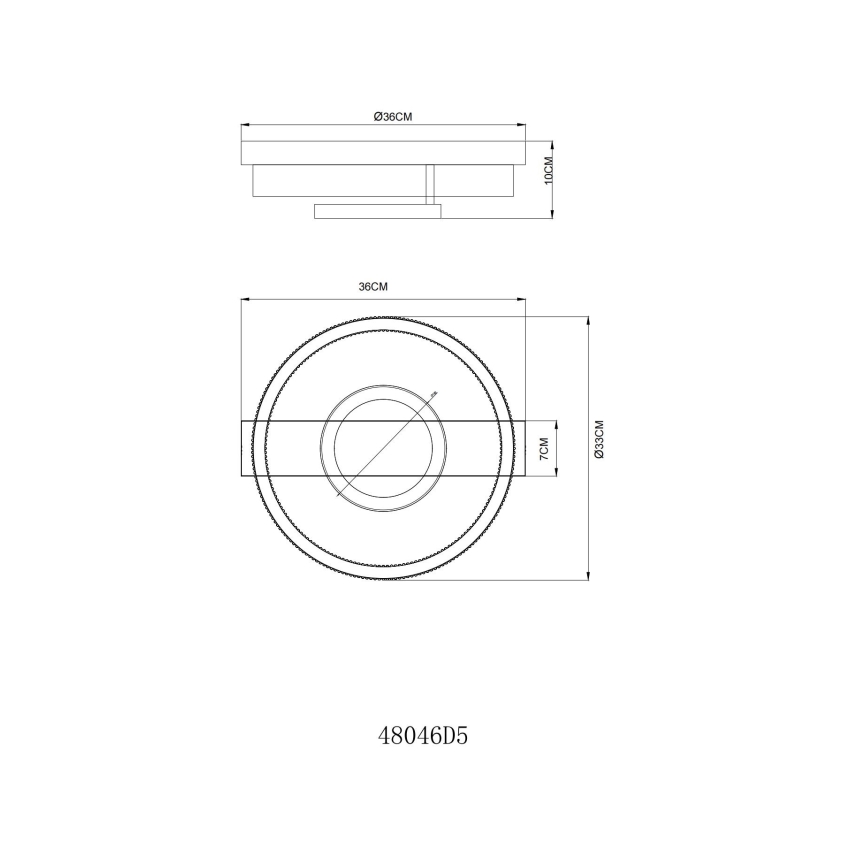 Globo - LED Ceiling Light LED/18W/230V 3000K 33x36 cm