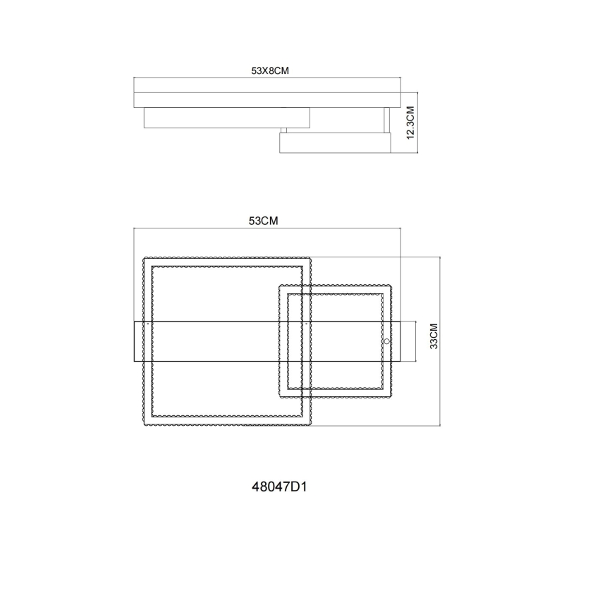 Globo - LED Ceiling Light LED/24W/230V 3000K 33x53 cm
