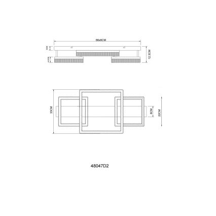 Globo - LED Ceiling Light LED/40W/230V 3000K 33x66 cm