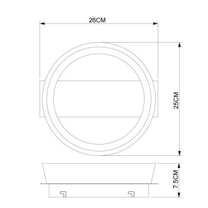 Globo - LED Ceiling light LED/12W/230V 3000K 26x25 cm