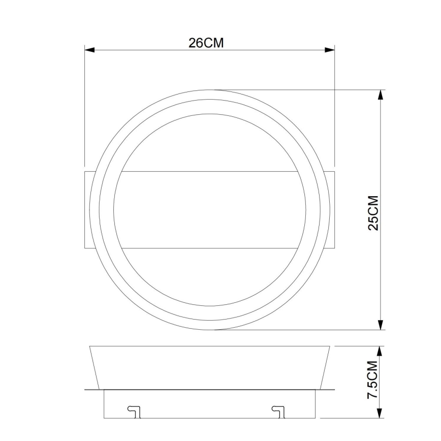 Globo - LED Ceiling light LED/12W/230V 3000K 26x25 cm