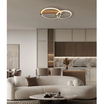 Globo - LED Ceiling Light LED/24W/230V 3000K 58x38 cm beige