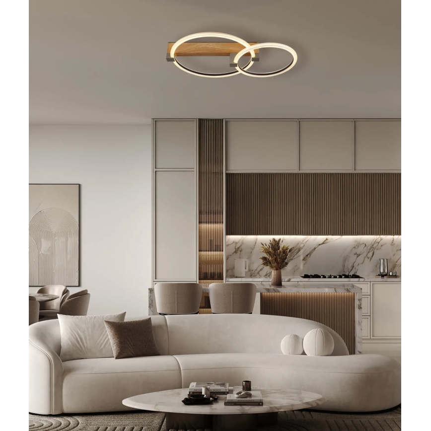 Globo - LED Ceiling Light LED/24W/230V 3000K 58x38 cm beige