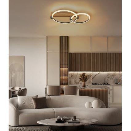 Globo - LED Ceiling Light LED/24W/230V 3000K 58x38 cm beige