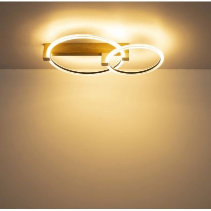 Globo - LED Ceiling Light LED/24W/230V 3000K 58x38 cm beige