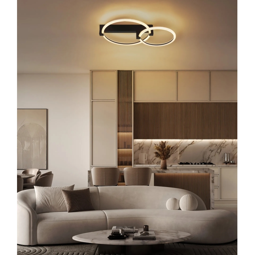 Globo - LED Ceiling light LED/24W/230V 3000K 58x38 cm black