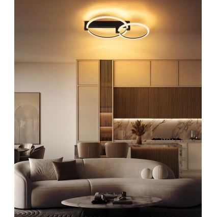 Globo - LED Ceiling light LED/24W/230V 3000K 58x38 cm black