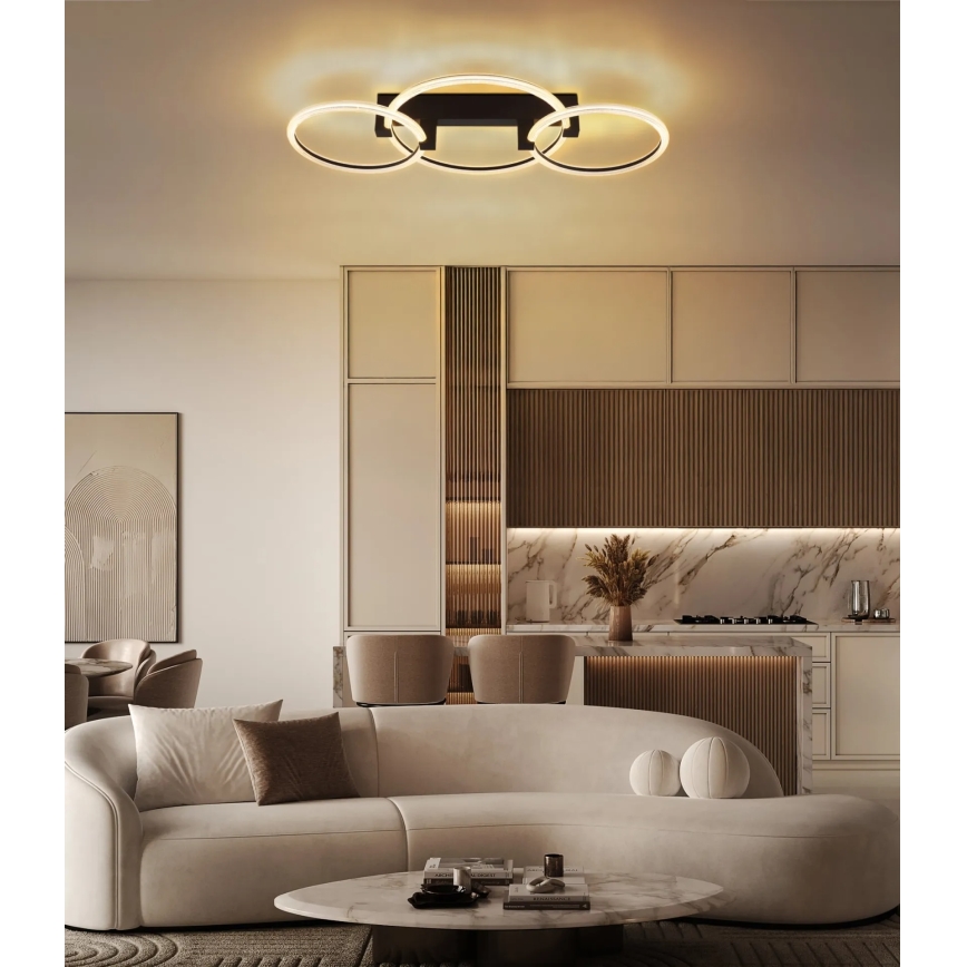 Globo - LED Ceiling Light LED/40W/230V 3000K 76,1x38 cm black