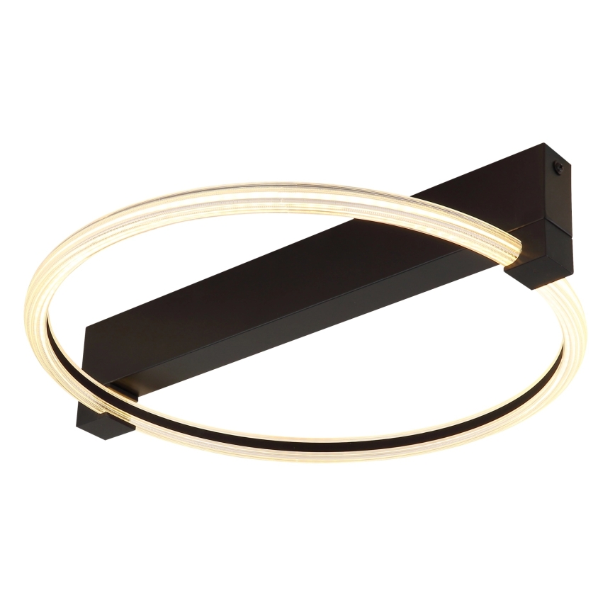 Globo - LED Ceiling Light, 15 W, 230 V, 3000 K, 41.5 x 38 cm, Black