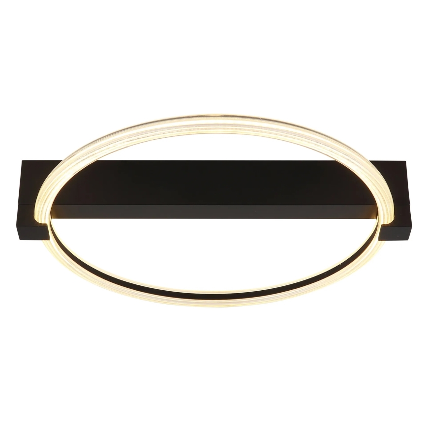 Globo - LED Ceiling Light, 15 W, 230 V, 3000 K, 41.5 x 38 cm, Black