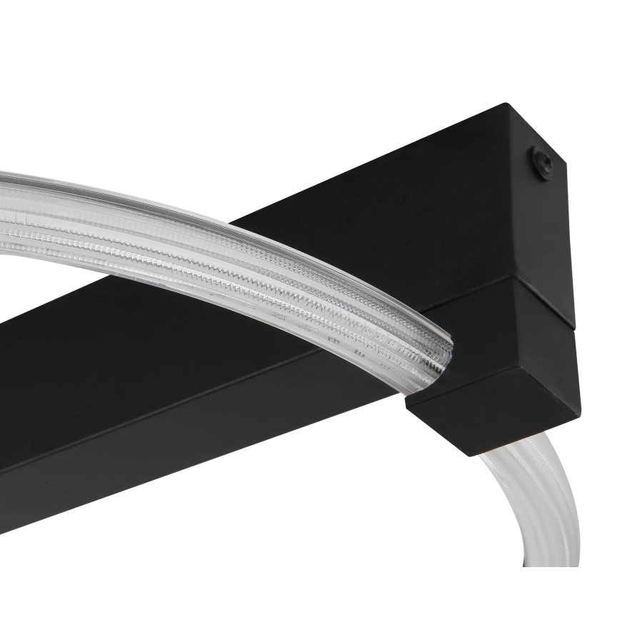 Globo - LED Ceiling Light, 15 W, 230 V, 3000 K, 41.5 x 38 cm, Black