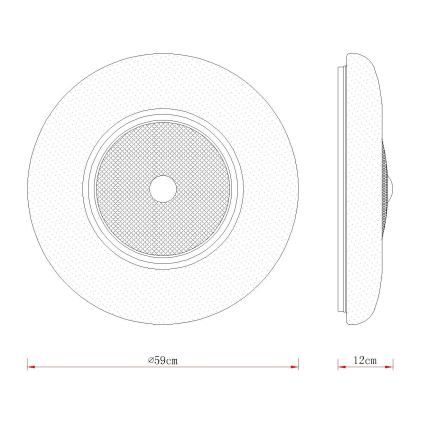 Globo - LED Ceiling Light LED/48W/230V 2700/4000/6000K Ø 59 cm White