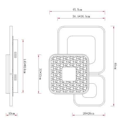 Globo - LED Dimmable ceiling light LED/55W/230V 2700-6000K 65x45,5 cm + remote control