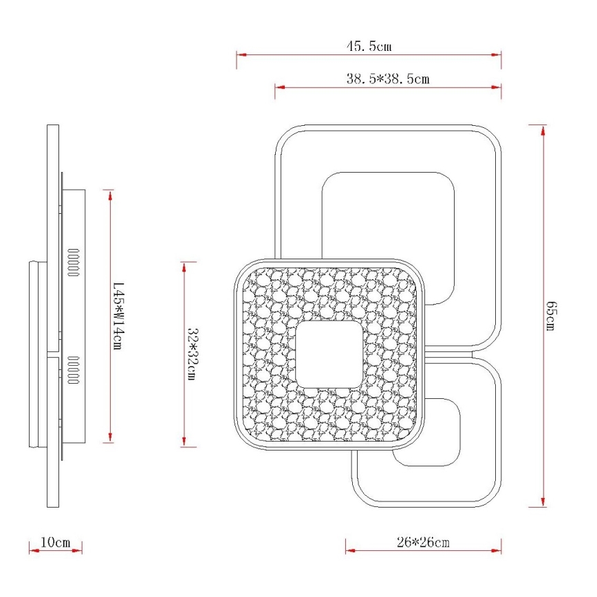 Globo - LED Dimmable ceiling light LED/55W/230V 2700-6000K 65x45,5 cm + remote control