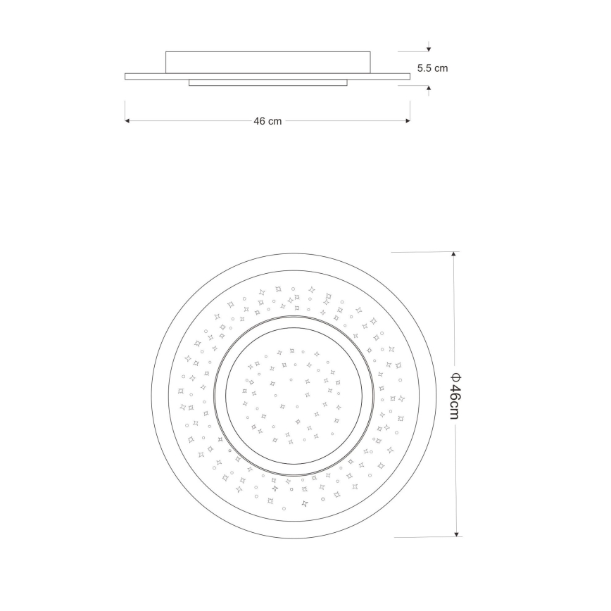 Globo - LED Dimmable ceiling light LED/44W/230V 2700-6000K + remote control