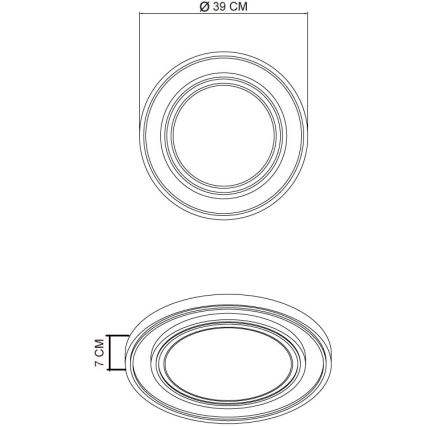 Globo - LED Ceiling light LED/24W/230V 3000K d. 39 cm
