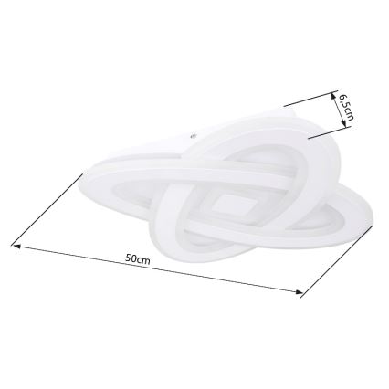 Globo - LED Dimmable ceiling light LED/36W/230V 3000-6000K d. 50 cm white + remote control