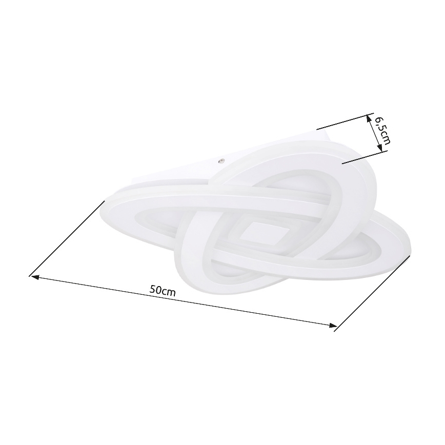 Globo - LED Dimmable ceiling light LED/36W/230V 3000-6000K d. 50 cm white + remote control