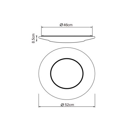Globo - LED Ceiling light LED/24W/230V 3000/4500/6500K