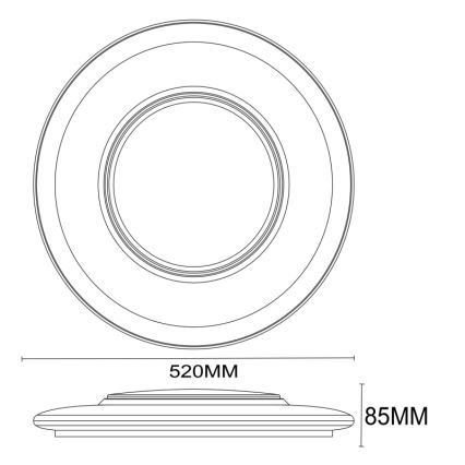 Globo - LED Dimming ceiling light LED/48W/230V + remote control