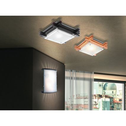 Globo - Ceiling light 1xE27/60W/230V pine