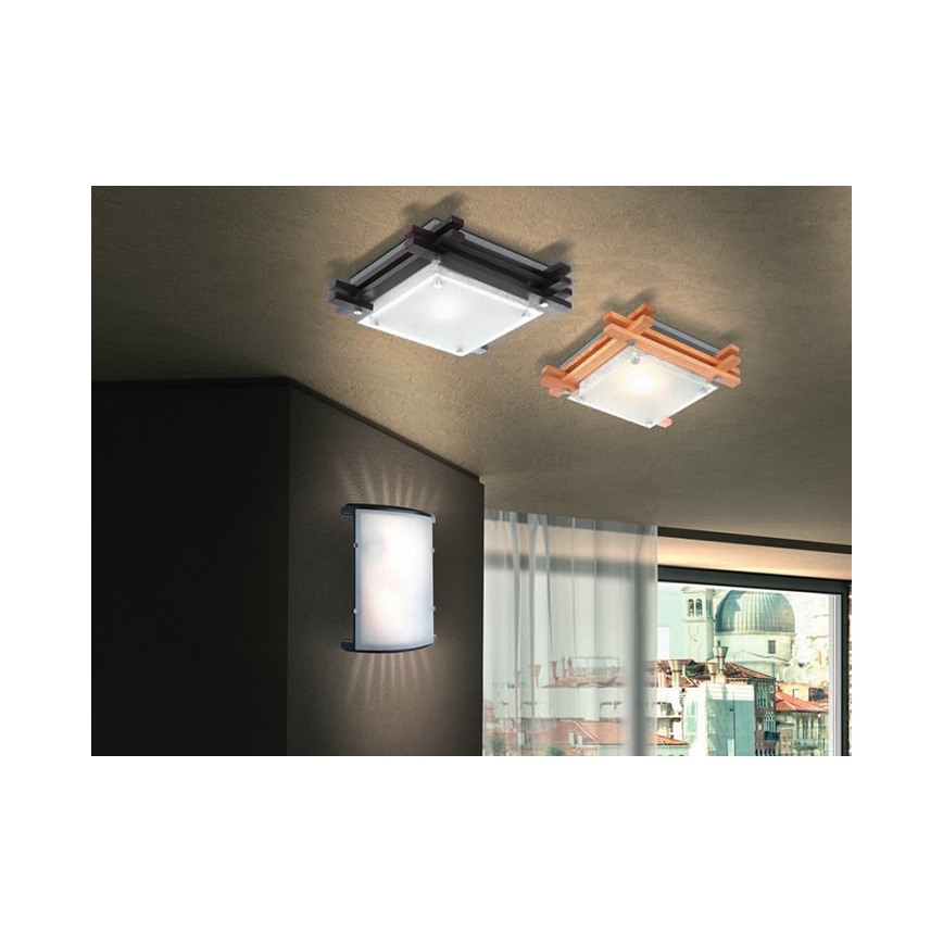 Globo - Ceiling light 1xE27/60W/230V pine