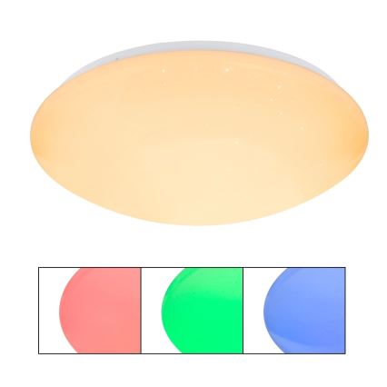 Globo - Dimmable RGBW LED Ceiling Light LED/24W/230V + LED/8W 2700-6500K dia. 41 cm + remote control