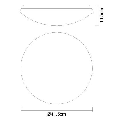 Globo - Dimmable RGBW LED Ceiling Light LED/24W/230V + LED/8W 2700-6500K dia. 41 cm + remote control