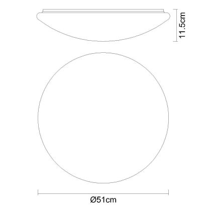 Globo - LED RGBW Dimmable ceiling light LED/48W/230V + LED/10W 2700-6500K Ø 50 cm + remote control
