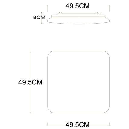 Globo - LED Dimmable ceiling light LED/40W/230V 2700-6500K d. 50 cm Wi-Fi Tuya + remote control