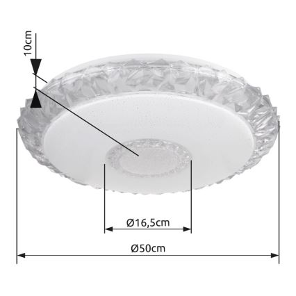 Globo - LED Dimmable ceiling light LED/40W/230V 2700-6500K d. 50 cm Wi-Fi Tuya + remote control