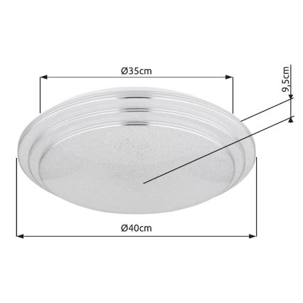 Globo - LED Dimmable ceiling light LED/18W/230V d. 40 cm 2700-6500K + remote control