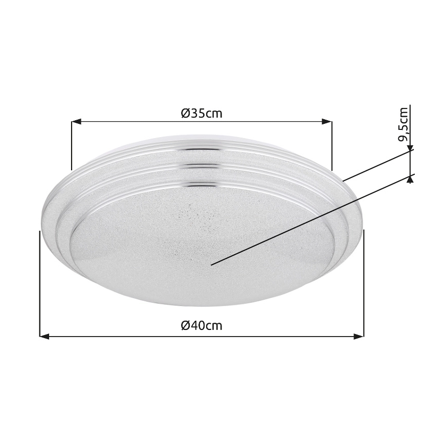 Globo - LED Dimmable ceiling light LED/18W/230V d. 40 cm 2700-6500K + remote control