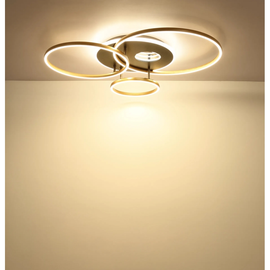 Globo - LED Dimmable ceiling light LED/54W/230V 2700-6500K 90x70 cm black + remote control